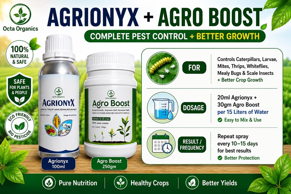Agrionyx + AgroBoost Combo – Complete Pest Control & Soil Booster - Octa Organics and Fertilizers Pvt. Ltd.