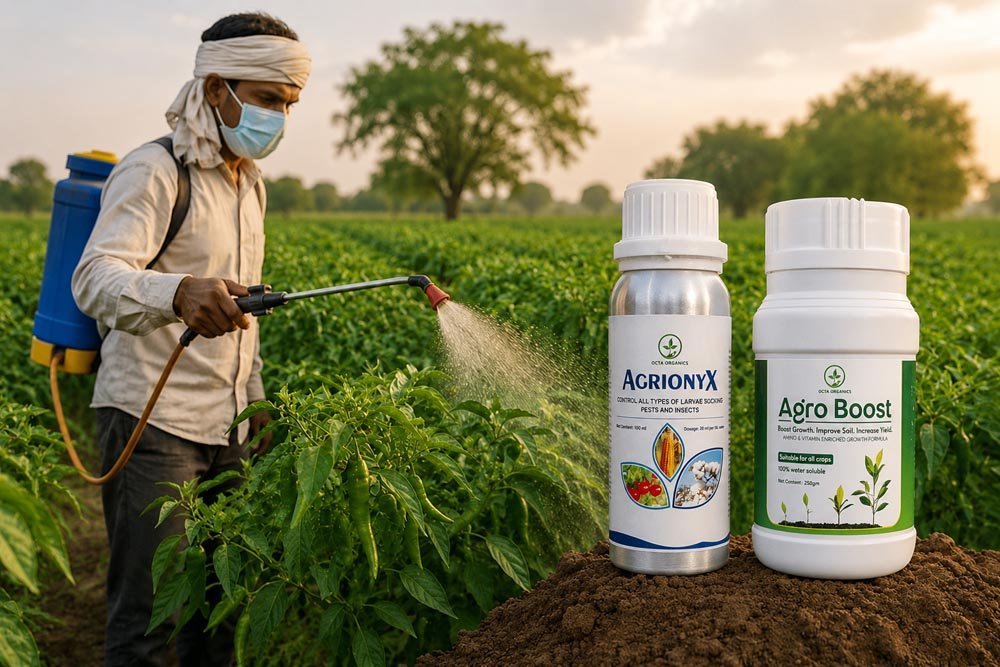 Agrionyx + AgroBoost Combo – Complete Pest Control & Soil Booster - Octa Organics and Fertilizers Pvt. Ltd.