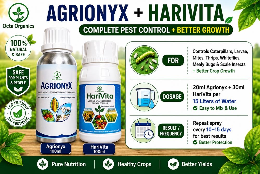 Agrionyx + HariVita Combo – Complete Pest Control & Growth - Octa Organics and Fertilizers Pvt. Ltd.