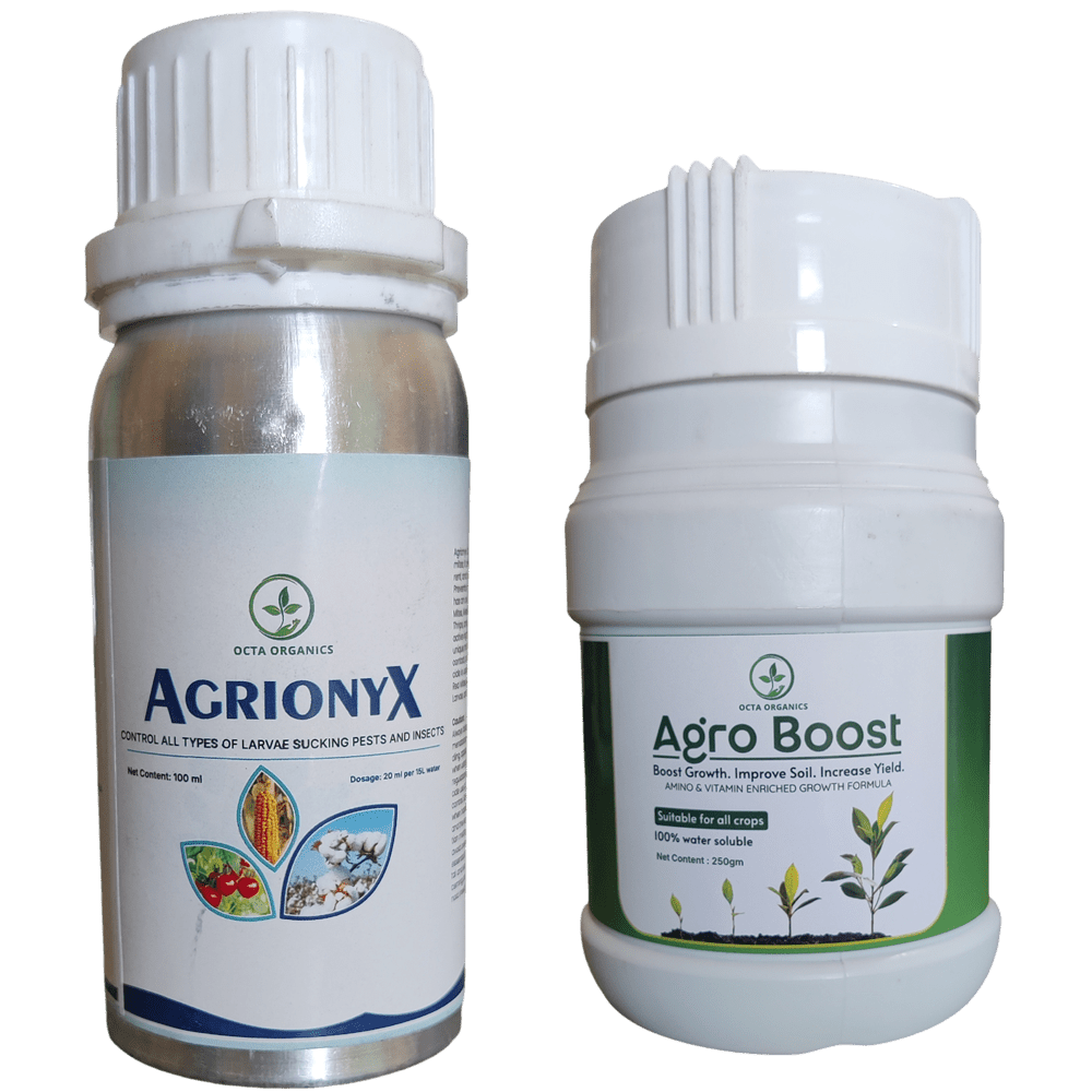 Agrionyx (100ML) & AgroBoost (250GM) Combo - Pest Control + Organic Growth Boost — Total Crop Care - Octa Organics and Fertilizers Pvt. Ltd.