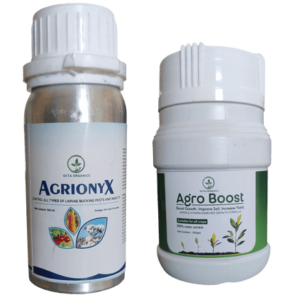 Agrionyx (100ML) & AgroBoost (250GM) Combo - Pest Control + Organic Growth Boost — Total Crop Care - Octa Organics and Fertilizers Pvt. Ltd.