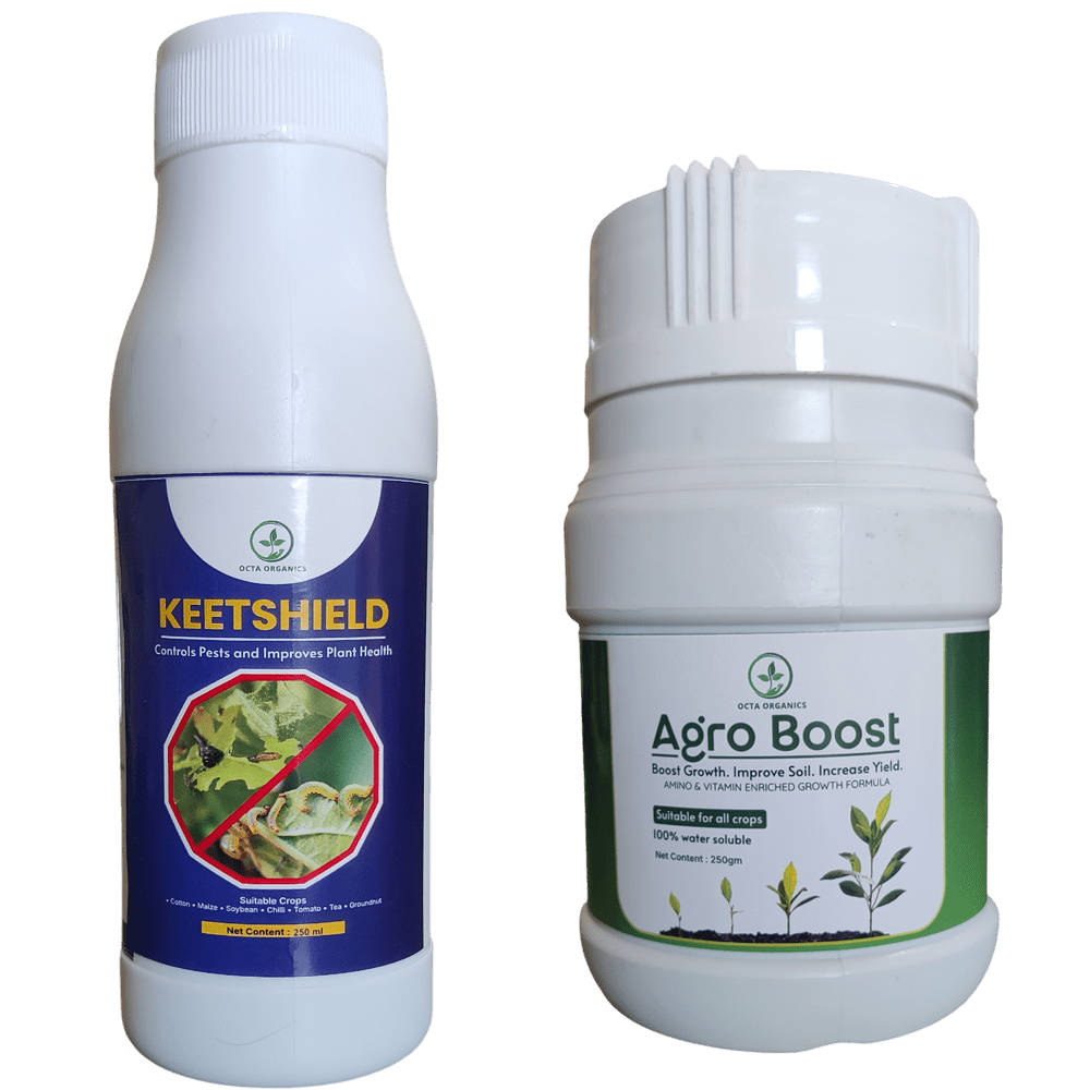 KeetShield (100ML) + AgroBoost (250GM) Combo - Octa Organics and Fertilizers Pvt. Ltd.