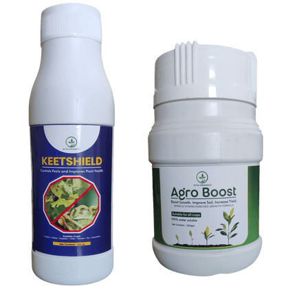 KeetShield (100ML) + AgroBoost (250GM) Combo - Octa Organics and Fertilizers Pvt. Ltd.