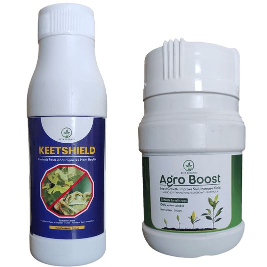 KeetShield (100ML) + AgroBoost (250GM) Combo - Octa Organics and Fertilizers Pvt. Ltd.