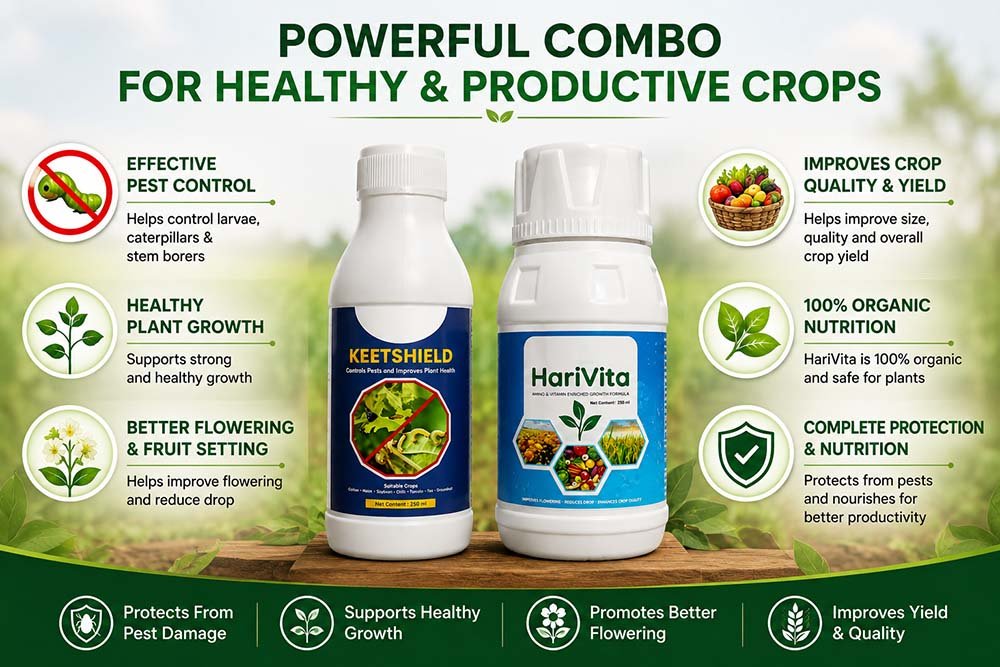 KeetShield (100ML) + HariVita (100ML) Combo - Octa Organics and Fertilizers Pvt. Ltd.