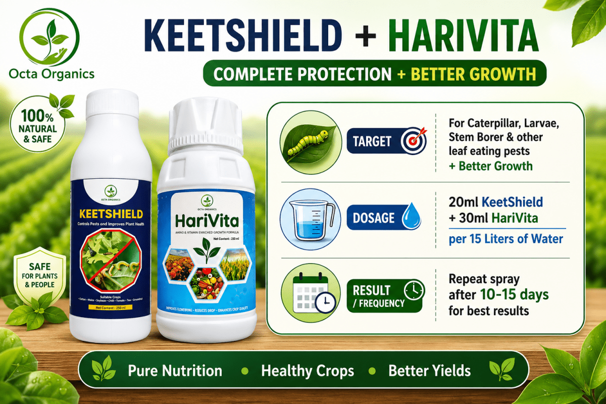 KeetShield (100ML) + HariVita (100ML) Combo - Octa Organics and Fertilizers Pvt. Ltd.