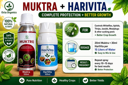 Muktra + HariVita Combo – Sucking Pest Control & Growth - Octa Organics and Fertilizers Pvt. Ltd.