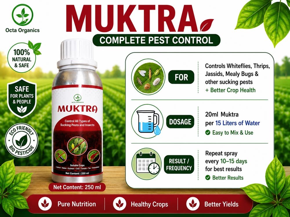 Muktra – Kills Whiteflies, Mites and Sucking Pests - Octa Organics and Fertilizers Pvt. Ltd.